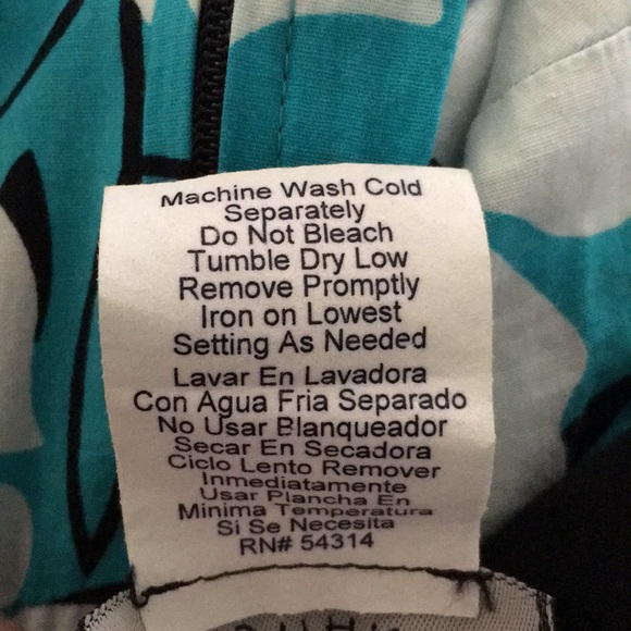 B. Smart Floral Dress. Blue/white/black. Size 10 - Picture 6 of 6